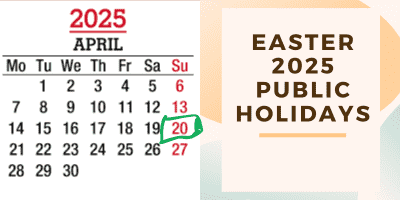 Easter 2025 Public Holidays